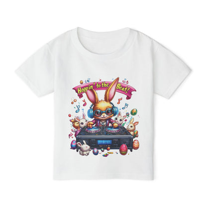 DJ Bunny Easter Toddler T-Shirt - Fun Music Bunny Tee for Kids Ages 2 - 6, Hoppin to the Beat Design, Cute Spring Holiday Gift Idea