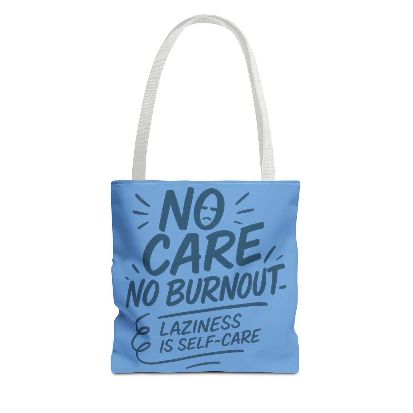 Laziness is Self-Care Funny Quote Bag, Oversized Reusable Canvas Shopping Tote, Sarcastic Self-Care Gift, Weekend Getaway, Everyday Use