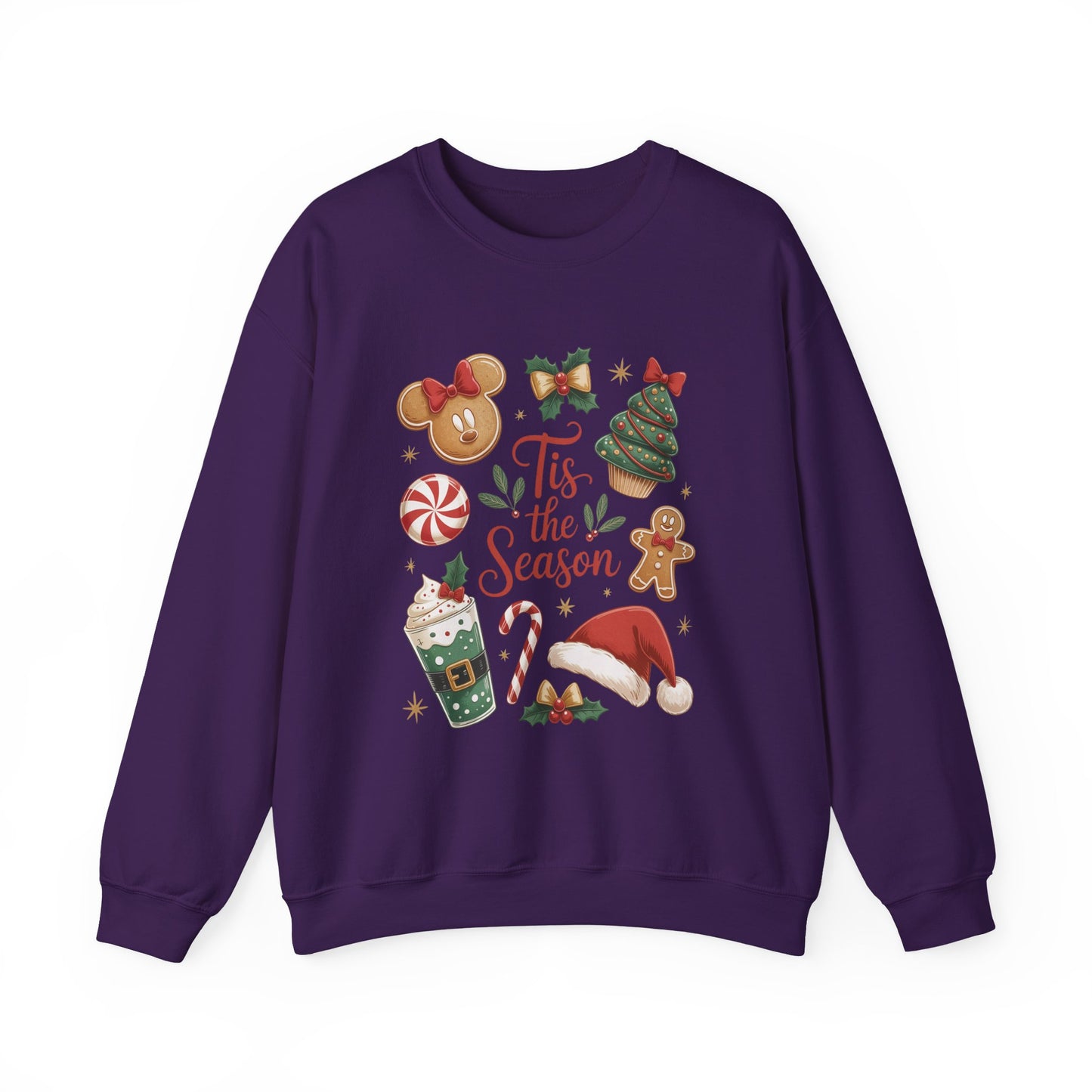 Women's Tis the Season Christmas Sweatshirt, Cozy Cookie - Cocoa Holiday Jumper, Women's Crewneck Sweatshirt