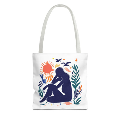 Boho Art Tote Bag, Versatile Eco-Friendly Carryall, Gift for Her, Summer Outing, Beach Bag, Reusable Shopping Tote