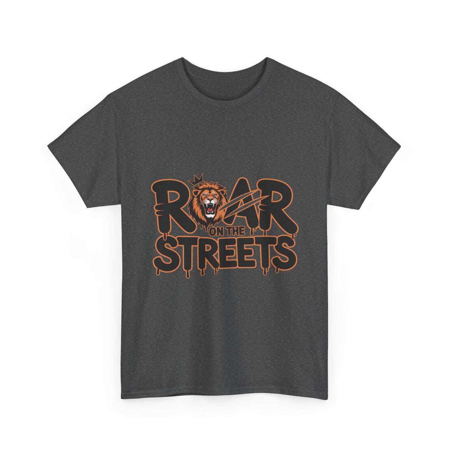 Roar on the Streets Lion Graphic Mens Urban T-Shirt, Lion Shirt, Street Vibe