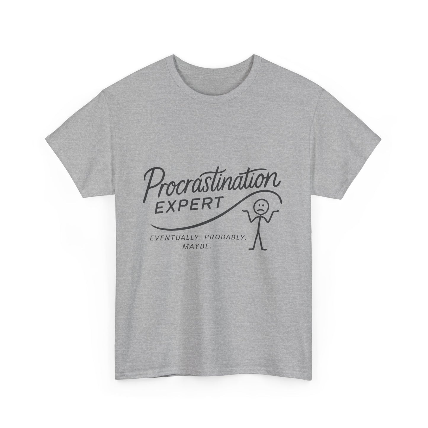 Procrastination Expert Men's Tee, Funny Shirt for Slackers, Gift for Students, Men's Comfortable Casual Wear, Laughs for Every Occasion