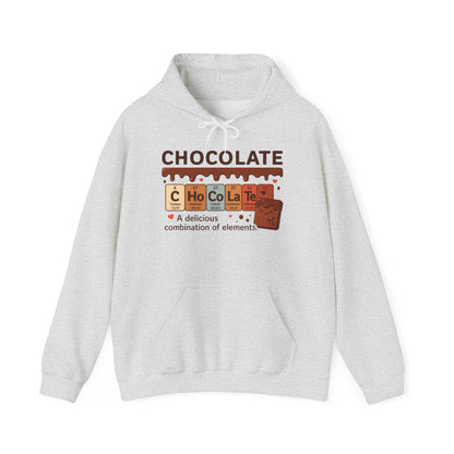 Chocolate Lover's Comfort Hoodie, Perfect Gift for Chemistry Lovers, Casual Wear, Sweet Treats Enthusiasts, Birthdays, Chemistry Students