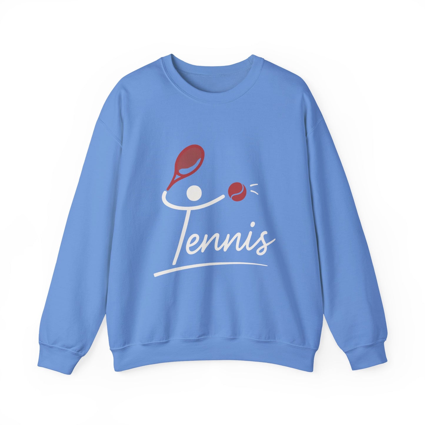 Womens Heavy Blend™ Crewneck Sweatshirt, Womens Tennis Sweatshirt, Cute Sports Graphic Pullover, Workout Gym Activewear Top