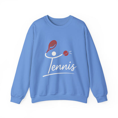 Womens Heavy Blend™ Crewneck Sweatshirt, Womens Tennis Sweatshirt, Cute Sports Graphic Pullover, Workout Gym Activewear Top