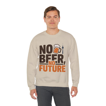 Mens Heavy Blend™ Crewneck Sweatshirt, No Beer No Future Funny Beer Mens Sweatshirt