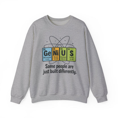 Funny Womens Science Sweatshirt, Genius Periodic Table Pullover, Nerdy Chemistry Gift for Her,  Funny Gift for Nerds, Science Geek Apparel