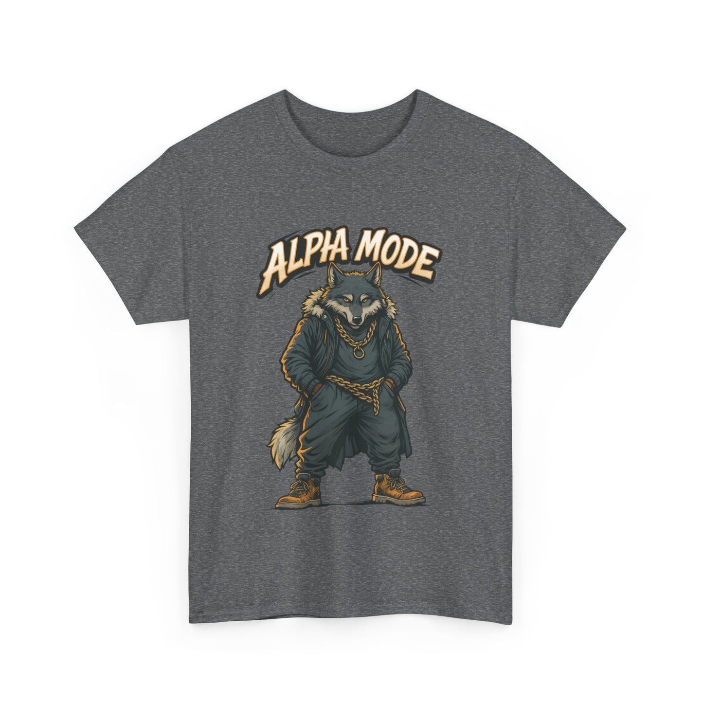 Alpha Mode Wolf Shirt, Mens Streetwear Graphic Tee, Hip Hop Wolf T-Shirt, Alpha Male Power Shirt, Cool Urban Wolf Gift, Trendy Summer Shirt