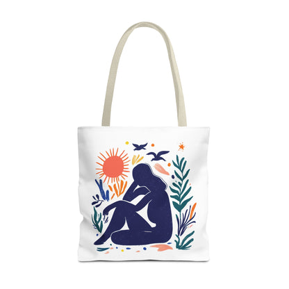 Boho Art Tote Bag, Versatile Eco-Friendly Carryall, Gift for Her, Summer Outing, Beach Bag, Reusable Shopping Tote