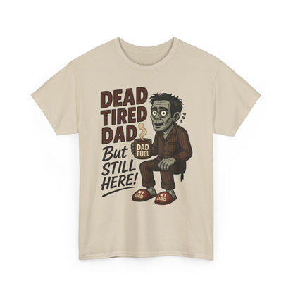 Dead Tired Dad Funny Zombie Coffee Men's T-Shirt, Father's Day Gift for Men, Dad Fuel Graphic Tee, Halloween Dad Tee