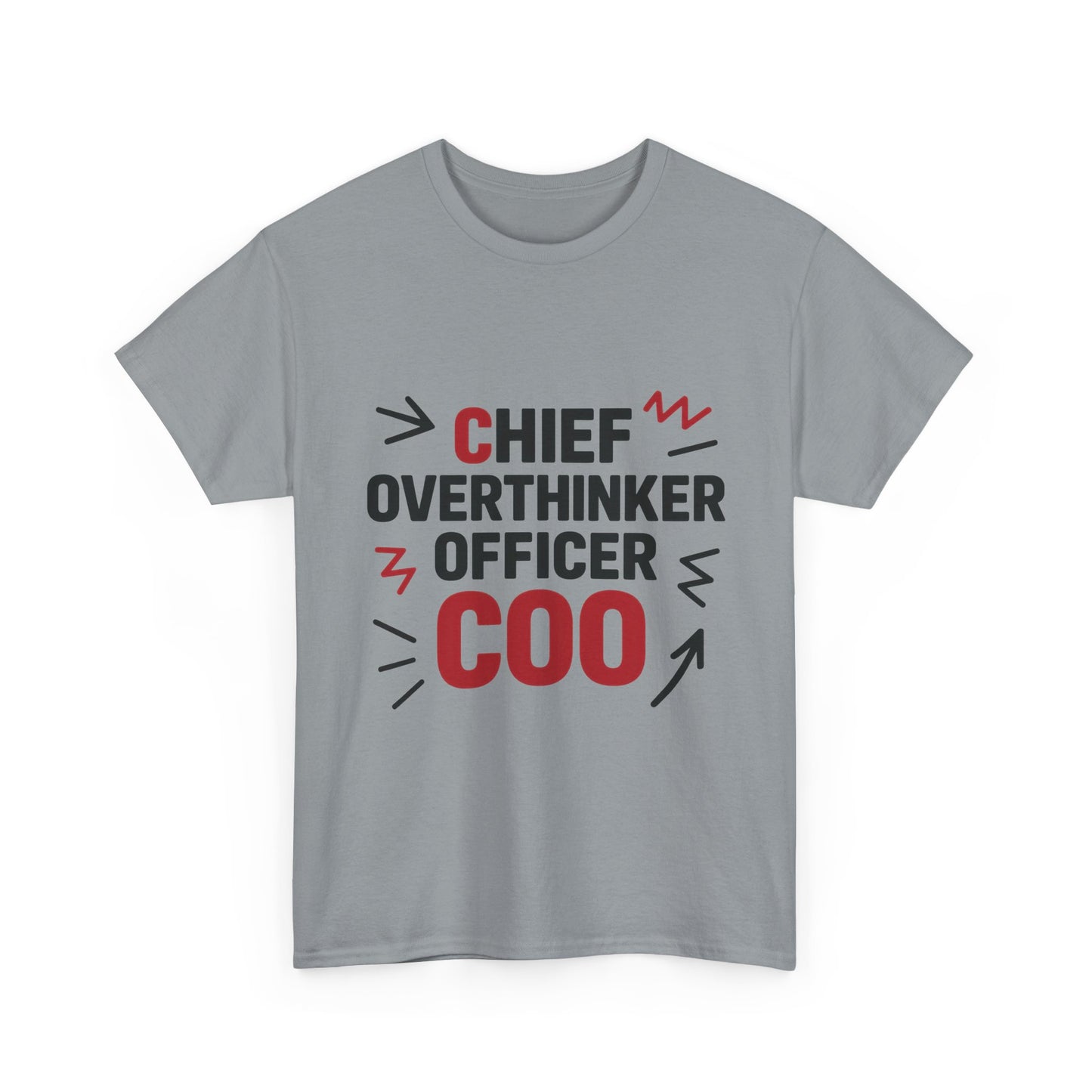 Men's COO T-Shirt, Chief Overthinker Officer Funny Graphic Tee, Office Humor Shirt for Him