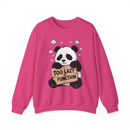 Panda Lazy Crewneck Sweatshirt - Funny Gift for Relaxation, Cute Animal Apparel for Cozy Days, Perfect for Fall and Winter