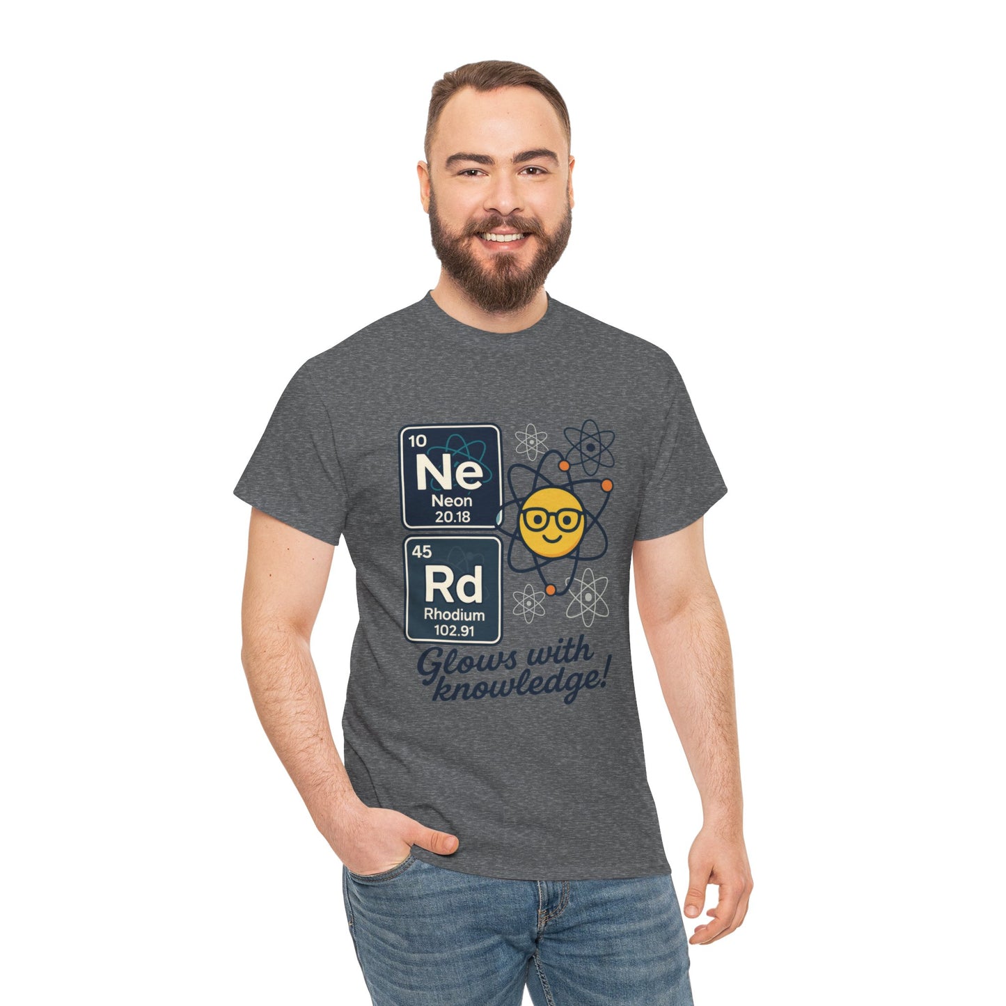 Funny Mens Nerd T-Shirt, NeRd Periodic Table Shirt, Glowing Knowledge Tee, Science Lover Gift, Chemistry Shirt, STEM Apparel, Science Tee
