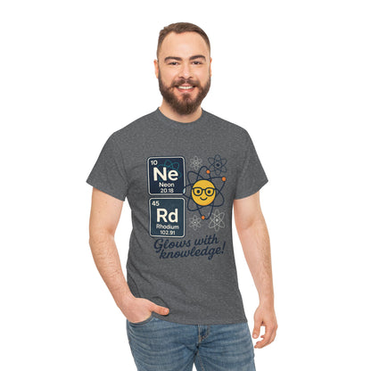 Funny Mens Nerd T-Shirt, NeRd Periodic Table Shirt, Glowing Knowledge Tee, Science Lover Gift, Chemistry Shirt, STEM Apparel, Science Tee