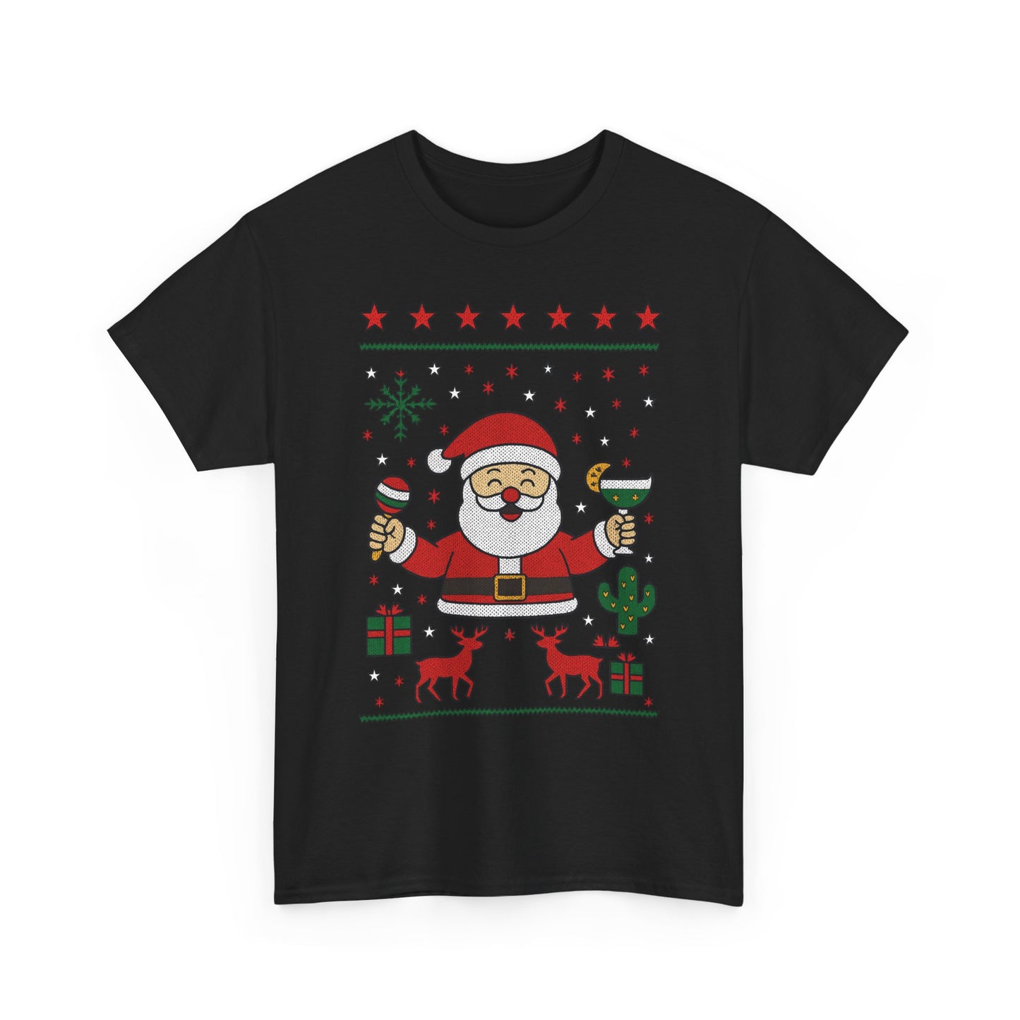 Women's Funny Santa Christmas Shirt, Festive Holiday Party Tee