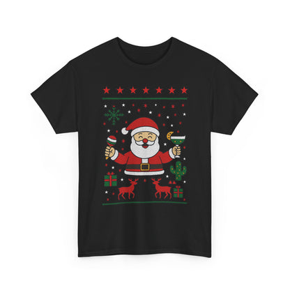 Women's Funny Santa Christmas Shirt, Festive Holiday Party Tee