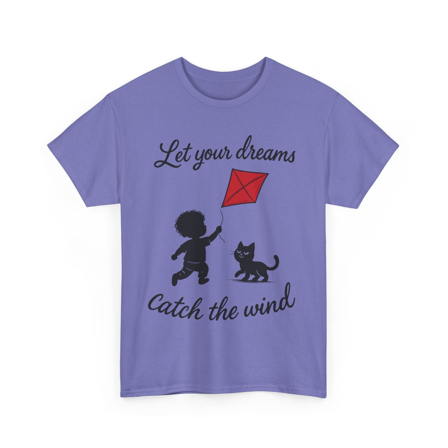 Cute Kid and Cat Design T-Shirt, Playful Gift for Cat Lovers, Summer Style, Cat Lover T-Shirt, Gift for Cat Owners, Women's Cotton T-Shirt