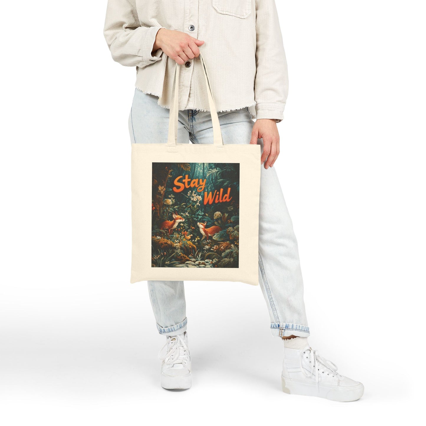 Stay Wild Tote Bag, Eco-Friendly Bag, Trendy Shopper, Nature Lover Gift, Summer Tote, Sustainable Fashion