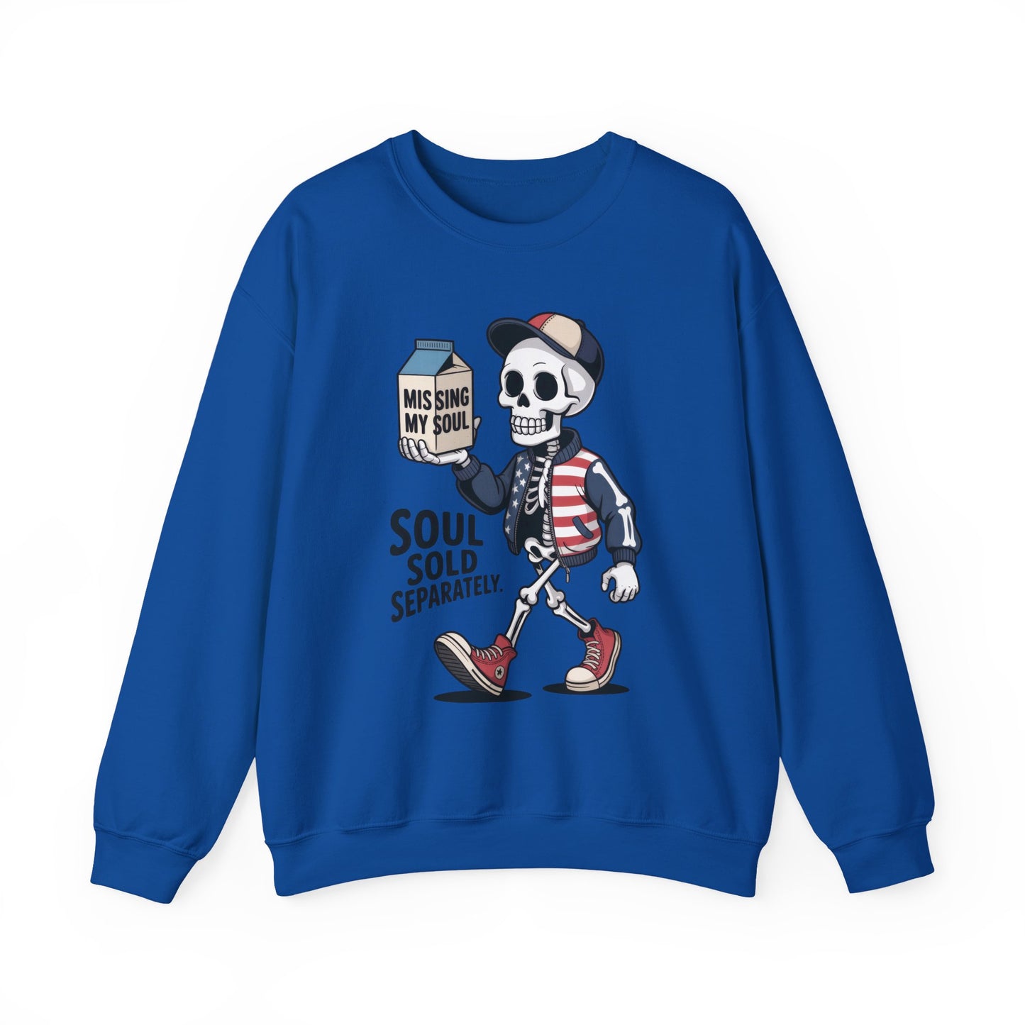 Skeleton Graphic Sweatshirt, Soul Sold Separately Pullover, Funny Gothic Streetwear, Missing My Soul Skull Hoodie Alternative