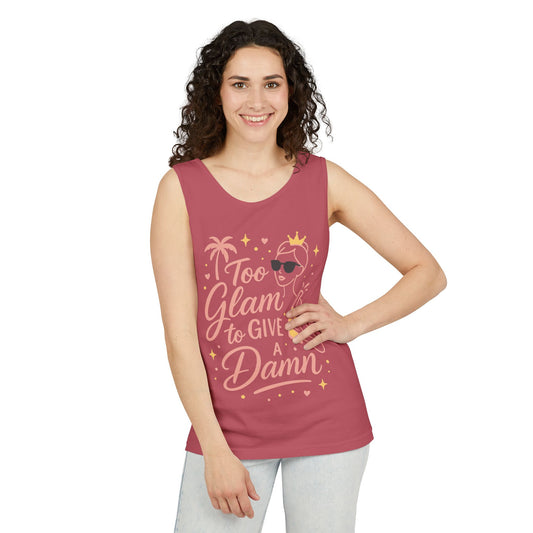 Too Glam to Give a Damn Bridal Party Tank Top, Bachelorette Party Tee, Bridesmaid Wedding Tee, Hen Party Top, Bridal Shower,Bridesmaids Gift