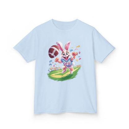 Touchdown Bunny Kids T-Shirt - Cute Easter Football Shirt for Kids, Fun Spring Outfit, Sports Bunny Tee Gift for Little Athletes Easter Gift