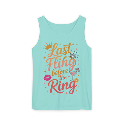 Last Fling Before the Ring T-Shirt, Bachelorette Party Tee, Bridesmaid Wedding Tee, Hen Party Shirts, Bridal Shower,  Bridesmaids Gift