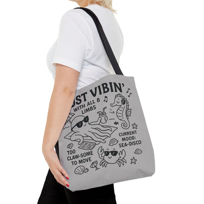 Fun Sea-Themed Tote Bag, Beach Accessories, Summer Vibes, Gift for Ocean Lovers, Reusable Shopping Bag, Cute Beach Tote