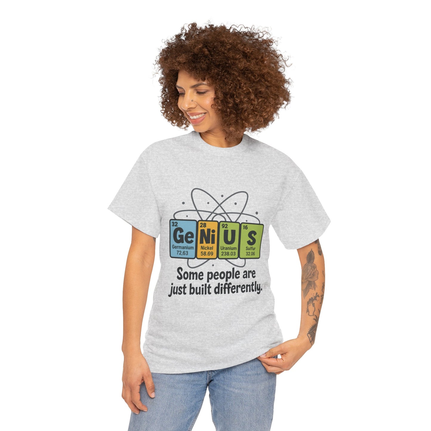 Funny Womens Genius T-Shirt, Periodic Table Nerd Shirt, Science Humor Tee, Gift for Nerds, Science Lovers Gift, Genius Science Tee