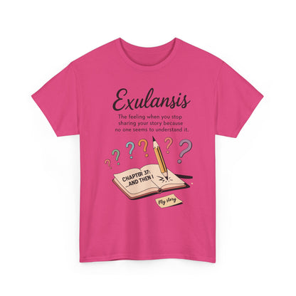Exulansis Shirt, Emotional Aesthetic Word Tee, Deep Meaning Typography Graphic Tee, Women's Heavy Cotton Tee, deep meaning t shirt