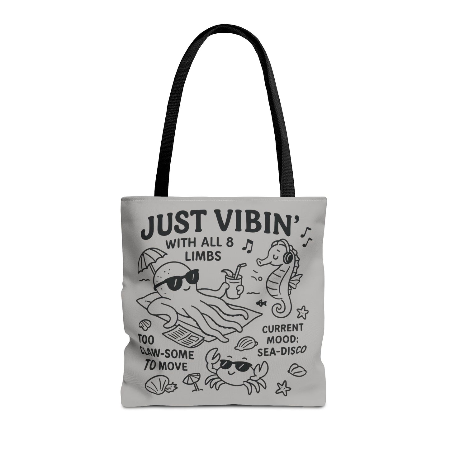 Fun Sea-Themed Tote Bag, Beach Accessories, Summer Vibes, Gift for Ocean Lovers, Reusable Shopping Bag, Cute Beach Tote