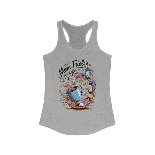 Mom Fuel Racerback Tank - Perfect for Moms, Coffee Lovers, Workout Gear, Casual Wear, Mother's Day Gift, tired mom shirt, mom life tee