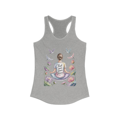 Meditation Racerback Womens Tank, Trust Your Inner Voice Shirt, Yoga Apparel, Mindfulness Gift, Inspirational Workout Top