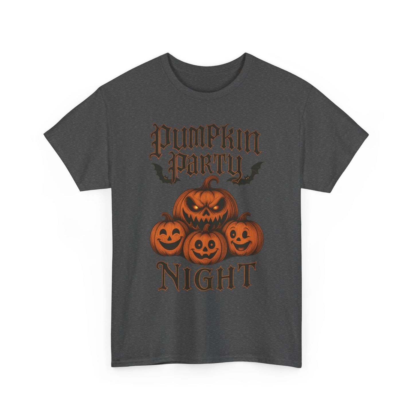 Pumpkin Party Night Shirt, Women's Halloween Gothic Pumpkin T-Shirt, Spooky Jack O Lantern Party Tee, Cute Scary Fall Shirt