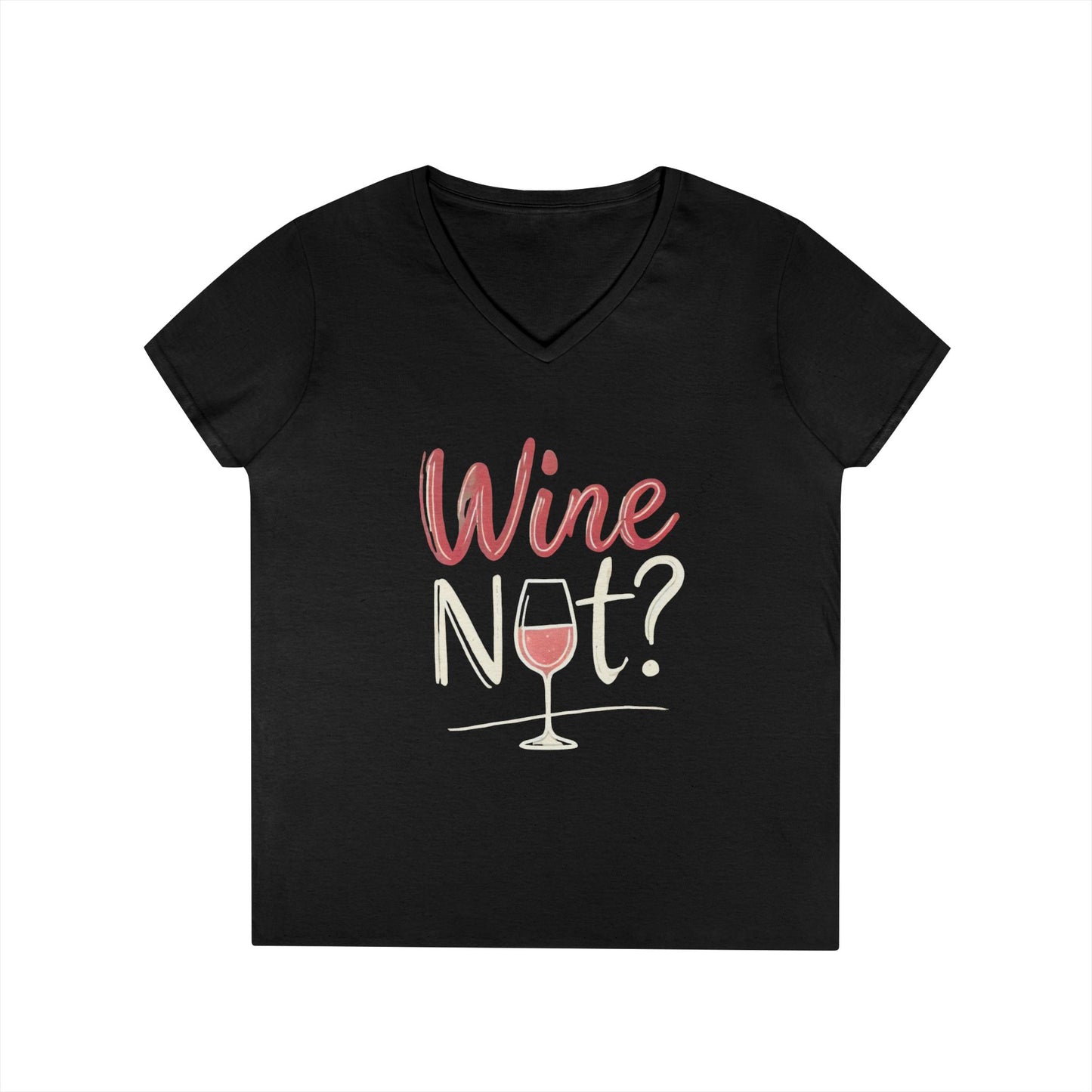 Wine Themed Ladies' V-Neck T-Shirt, Wine Lover Gift, Wine Humor Shirt, Girls Night Party Tee, Wine Pun Graphic Top, Fun Drink Shirt