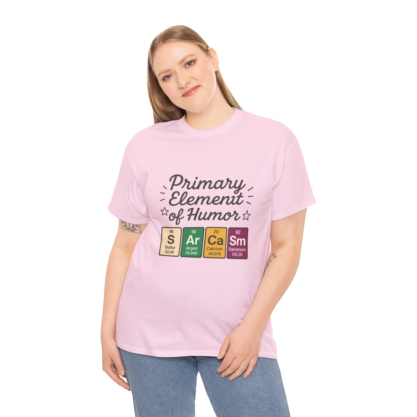 Funny Womens Sarcasm T-Shirt, Element of Humor Tee, Science Nerd Shirt, Chemistry Humor Tee, Gift for Science Lovers, Science Party Apparel