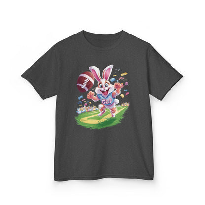 Touchdown Bunny Kids T-Shirt - Cute Easter Football Shirt for Kids, Fun Spring Outfit, Sports Bunny Tee Gift for Little Athletes Easter Gift