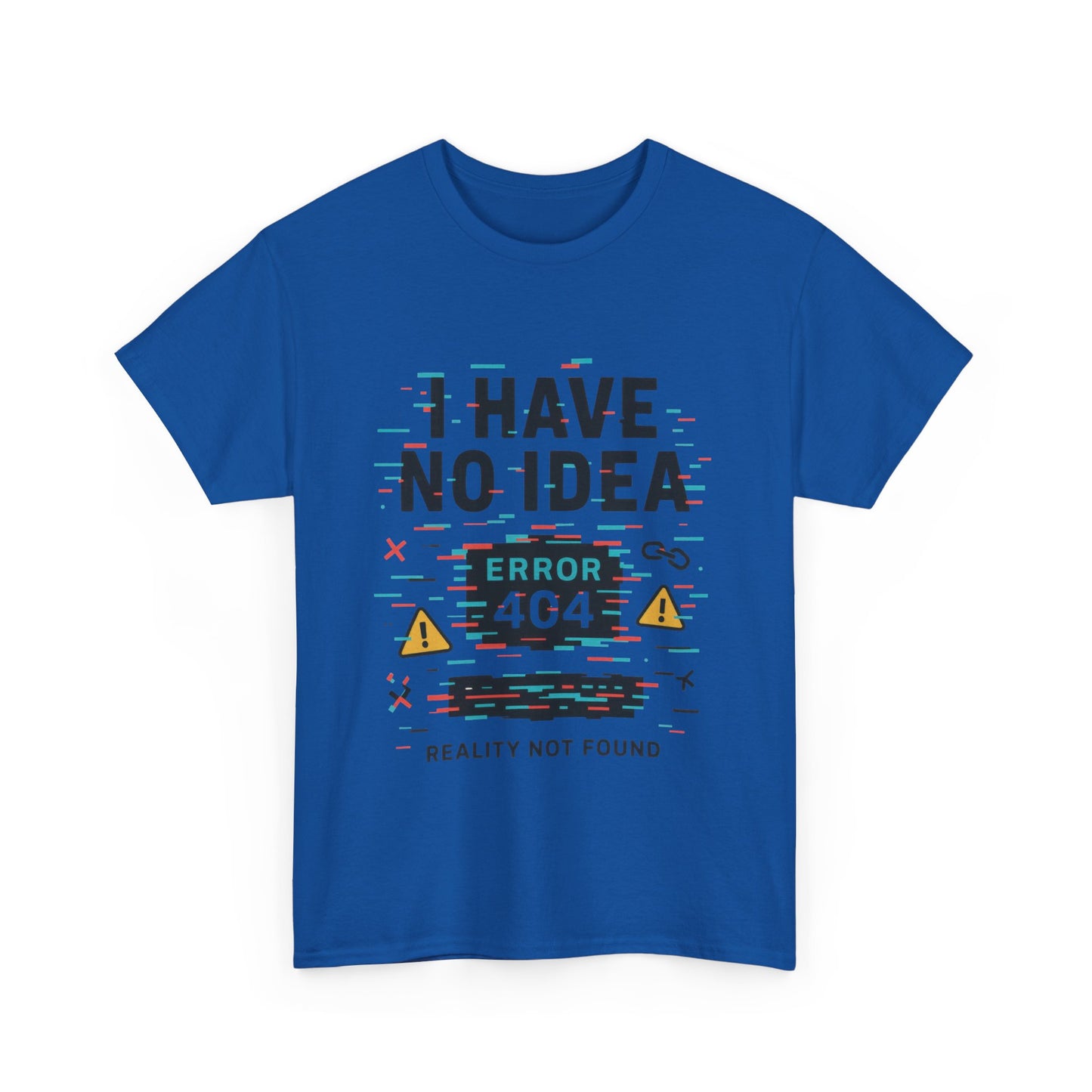 Funny Error 404 Unisex Heavy Cotton Tee, Graphic Tee, Humor Shirt, Gift for Tech Lovers, Casual Wear, Unique T-Shirt