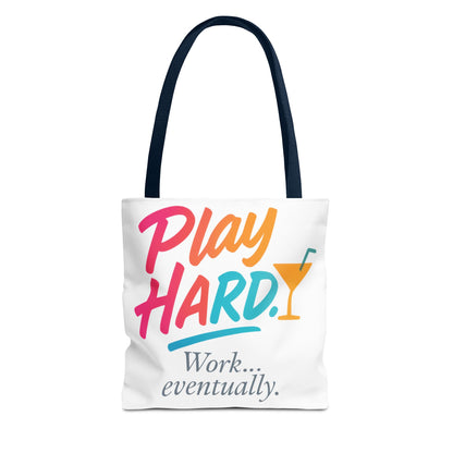 Play Hard Tote Bag - Fun, Stylish, Tote for Work & Play, Summer, Gift, Beach Bag, Everyday Carry, Beach Weekender Bag, large canvas bag
