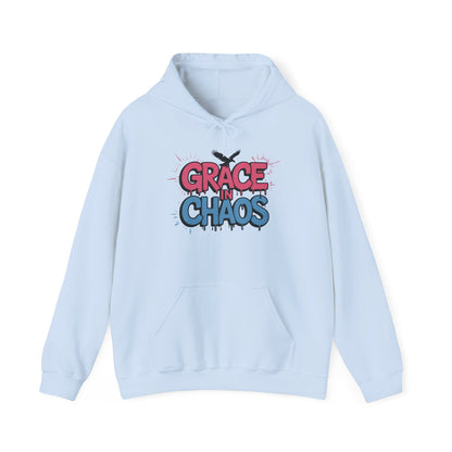 Women's Hoodie Grace in Chaos, Graffiti Dripping Street Art Urban Hoodie, Bold Graphic Pullover