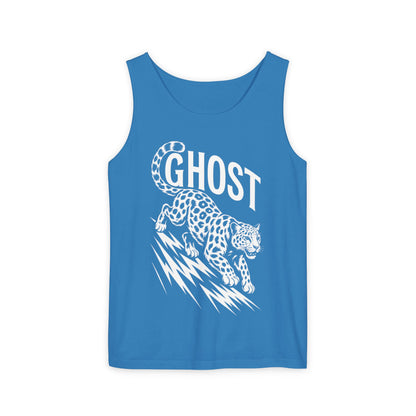 Ghost Leopard Mens Tank Top, Cool Graphic Shirt for Summer, Beach Days, Festivals, Gifts, Casual Wear