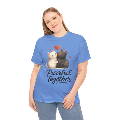 Purrfect Together Cat Womens Tee, Cute Cat Lovers Gift, Funny Animal T-Shirt, Womens Cotton Graphic Tee, Perfect for Valentine's Day, Pet [...]