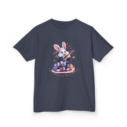 Explosive Rock Vibes Kids Tee - Fun Bunny Graphic T-Shirt for Young Rockstars