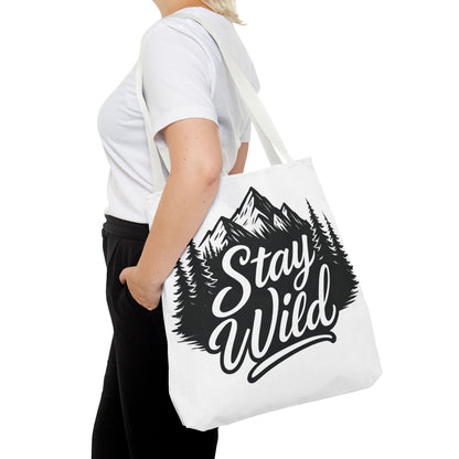 Stay Wild Tote Bag | Eco-friendly Shopping Bag, Adventure Tote, Outdoor Enthusiast Gift, Stylish Carryall, Perfect for Summer Adventures