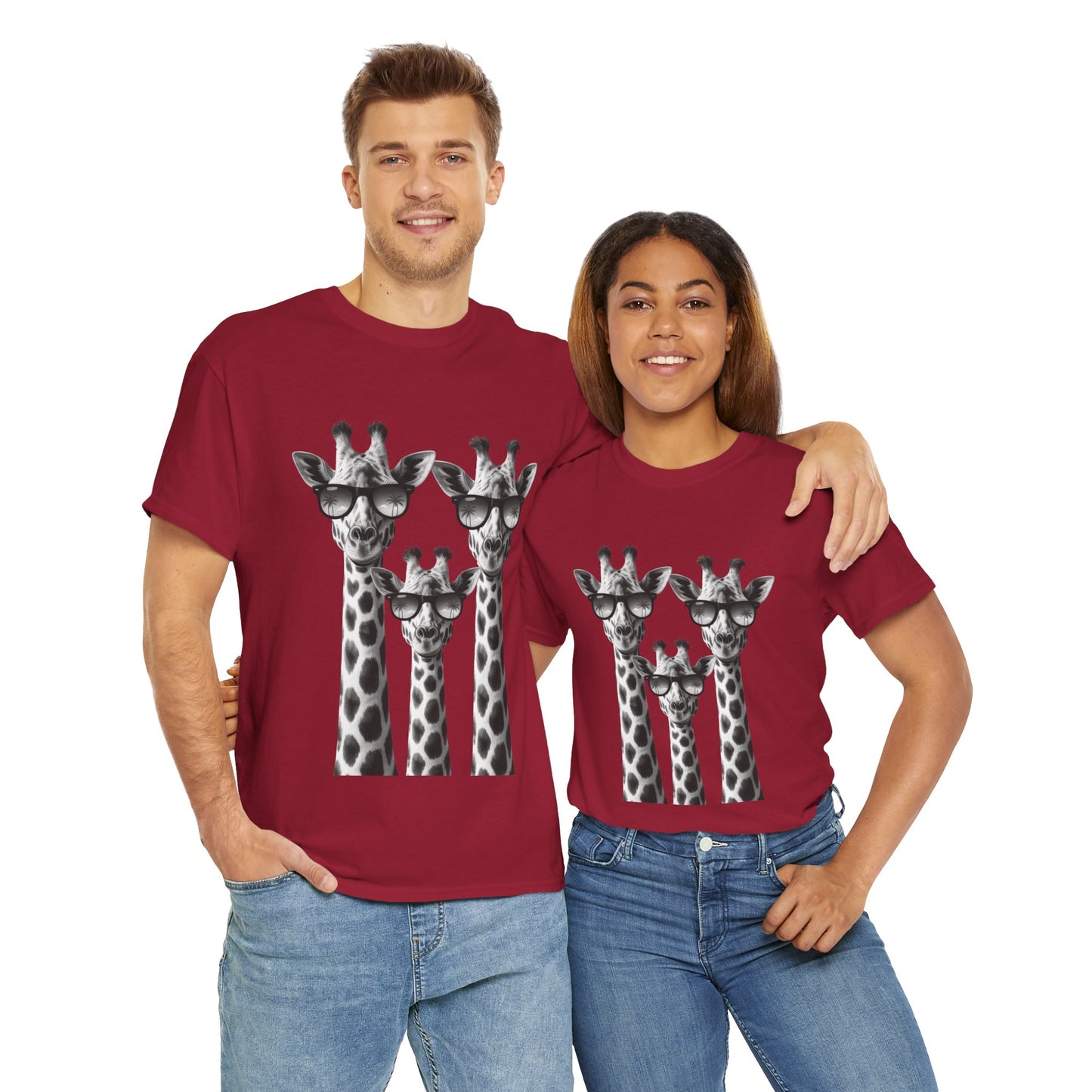 Cool Giraffes Unisex Tee, Fun Gift for Animal Lovers, Nature Enthusiasts, Safari Wildlife Lover Shirt