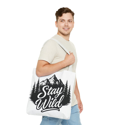 Stay Wild Tote Bag | Eco-friendly Shopping Bag, Adventure Tote, Outdoor Enthusiast Gift, Stylish Carryall, Perfect for Summer Adventures