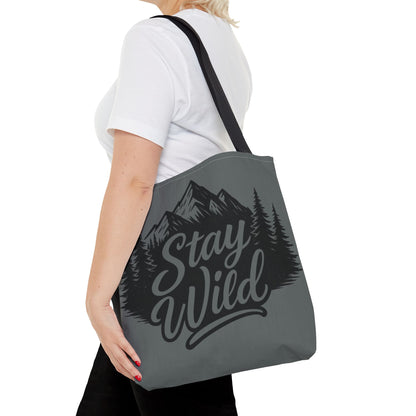 Stay Wild Tote Bag | Eco-friendly Shopping Bag, Adventure Tote, Outdoor Enthusiast Gift, Stylish Carryall, Perfect for Summer Adventures