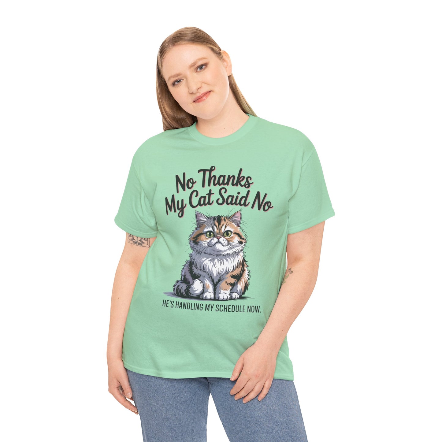 Funny Cat Quote Tee, Womens Heavy Cotton T-Shirt, Pet Lover Gift, Cute Cat Apparel, Cat Mom Tee, Quirky Animal Shirt, Humor