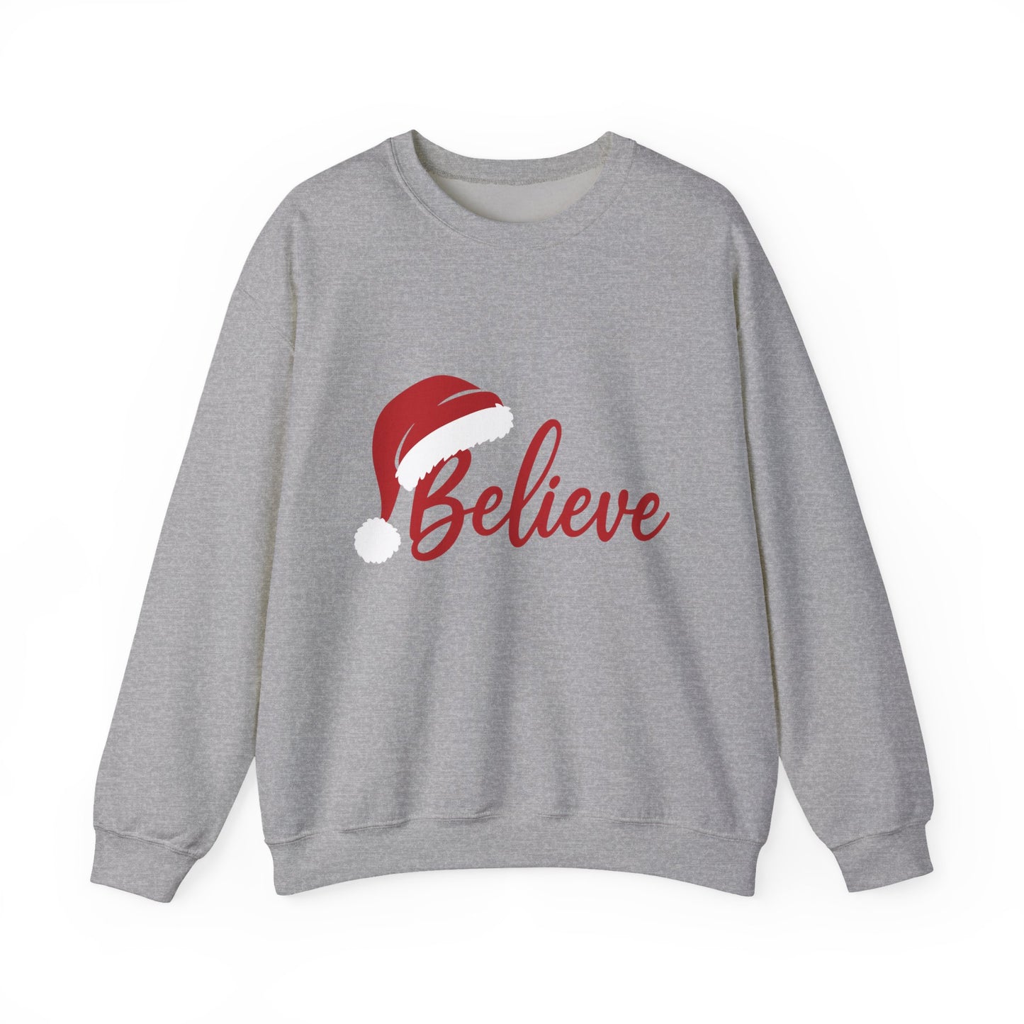 Believe Christmas Women's Sweatshirt, Minimalist Holiday Crewneck, Cozy Sweatshirt for Women
