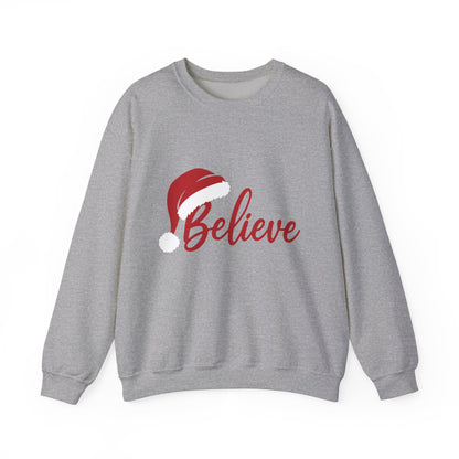 Believe Christmas Women's Sweatshirt, Minimalist Holiday Crewneck, Cozy Sweatshirt for Women