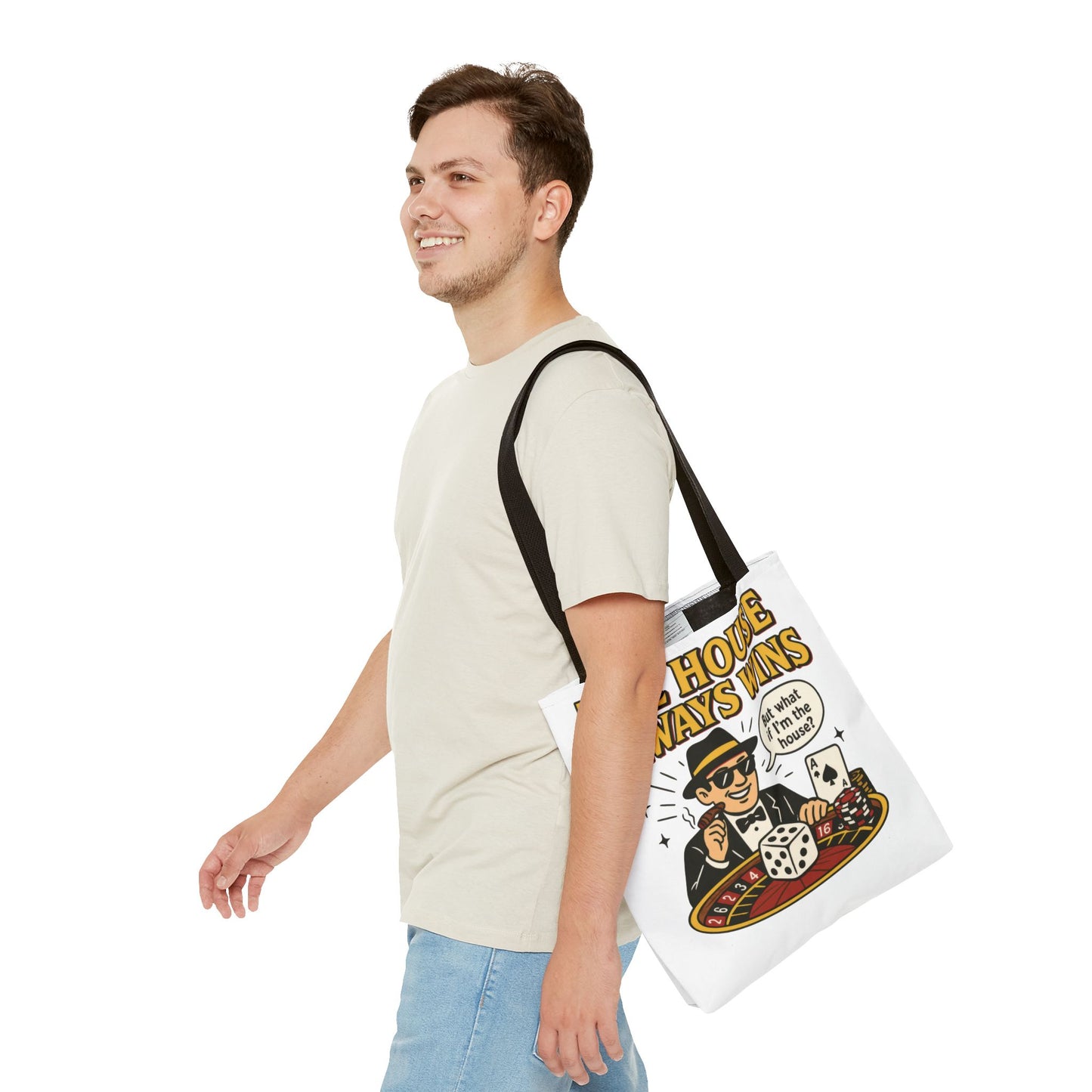 Casino Vibes Tote Bag, Fun Gift for Gamblers, Everyday Use, Travel Accessory, Stylish Shopping Bag, Unique Gambling Merch